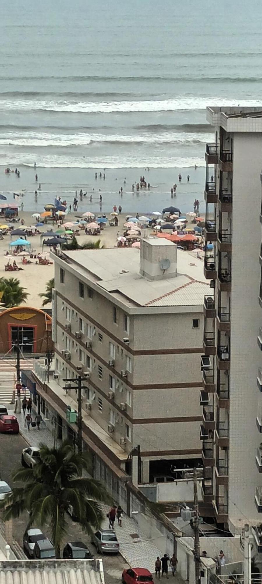 Apto Com Sacada Gourmet Vista Mar Praia Grande  Esterno foto